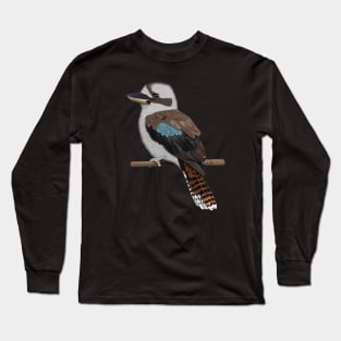 Kookaburra Bird Art Birdlover Birdwatcher Animal Ornithologist Long Sleeve T-Shirt